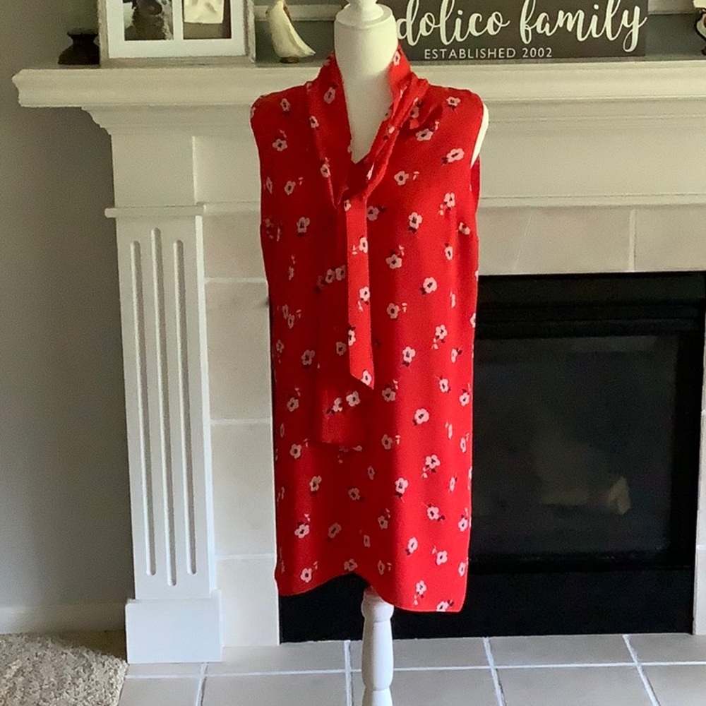 Banana Republic Dress Size 8 Red Floral NWT
